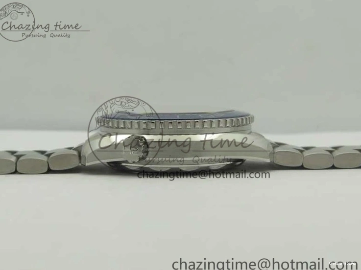 0428 Planet Ocean 2016 43.5mm SS Blue Bezel OM 1:1 Best Edition Blue Dial on SS Bracelet A8900 V WellDesigned 8029